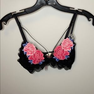PINK black and pink bralette